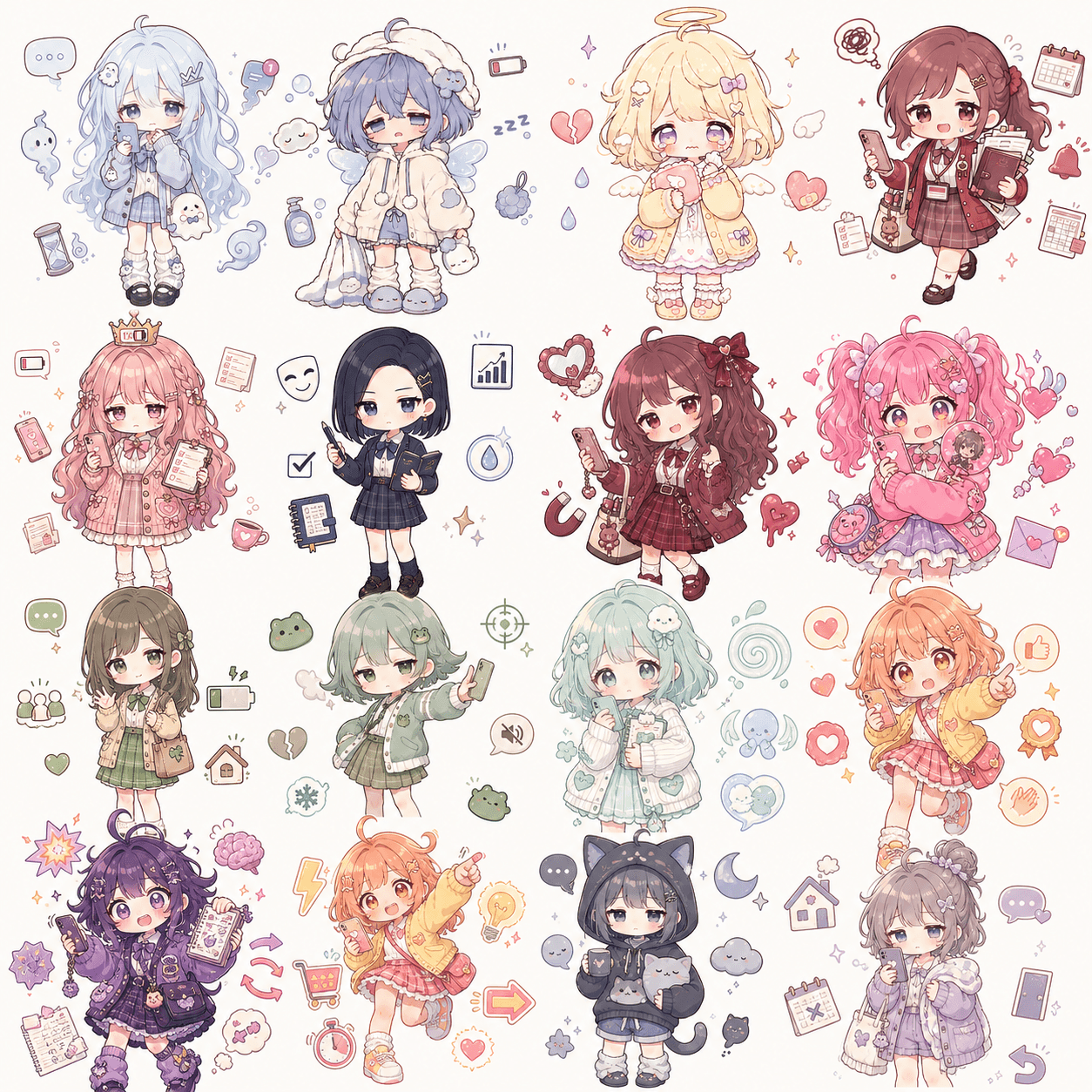URACARA 16キャラクター集合絵
